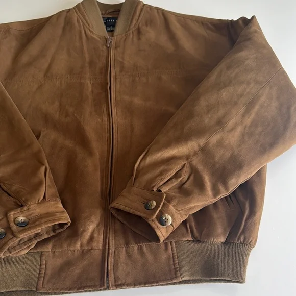 Vintage Geoffrey Beene Men's Brown Suede Jacket